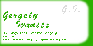 gergely ivanits business card